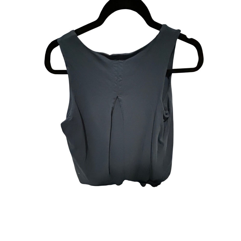 Pure Jill Layered Sleeveless Top Navy Blue 100% Cotton Tank S - Picture 2 of 5